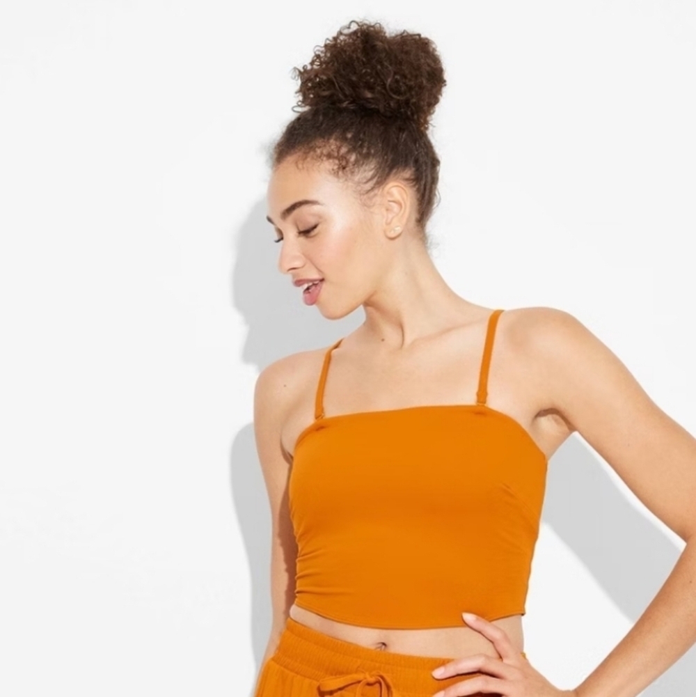 Women's Game Day Removable Strap Tube Top - JoyLab Dark Orange XS
